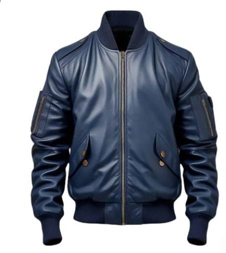Casual Bomber leather jacket