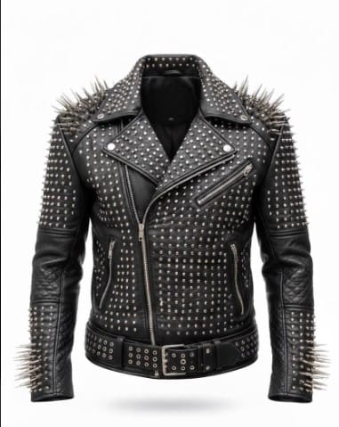 Classic Stud biker leather jacket