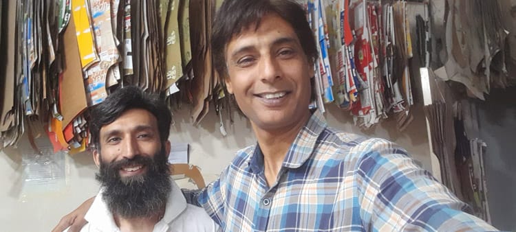 Shahid with owner
