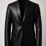 Formal leather blazer